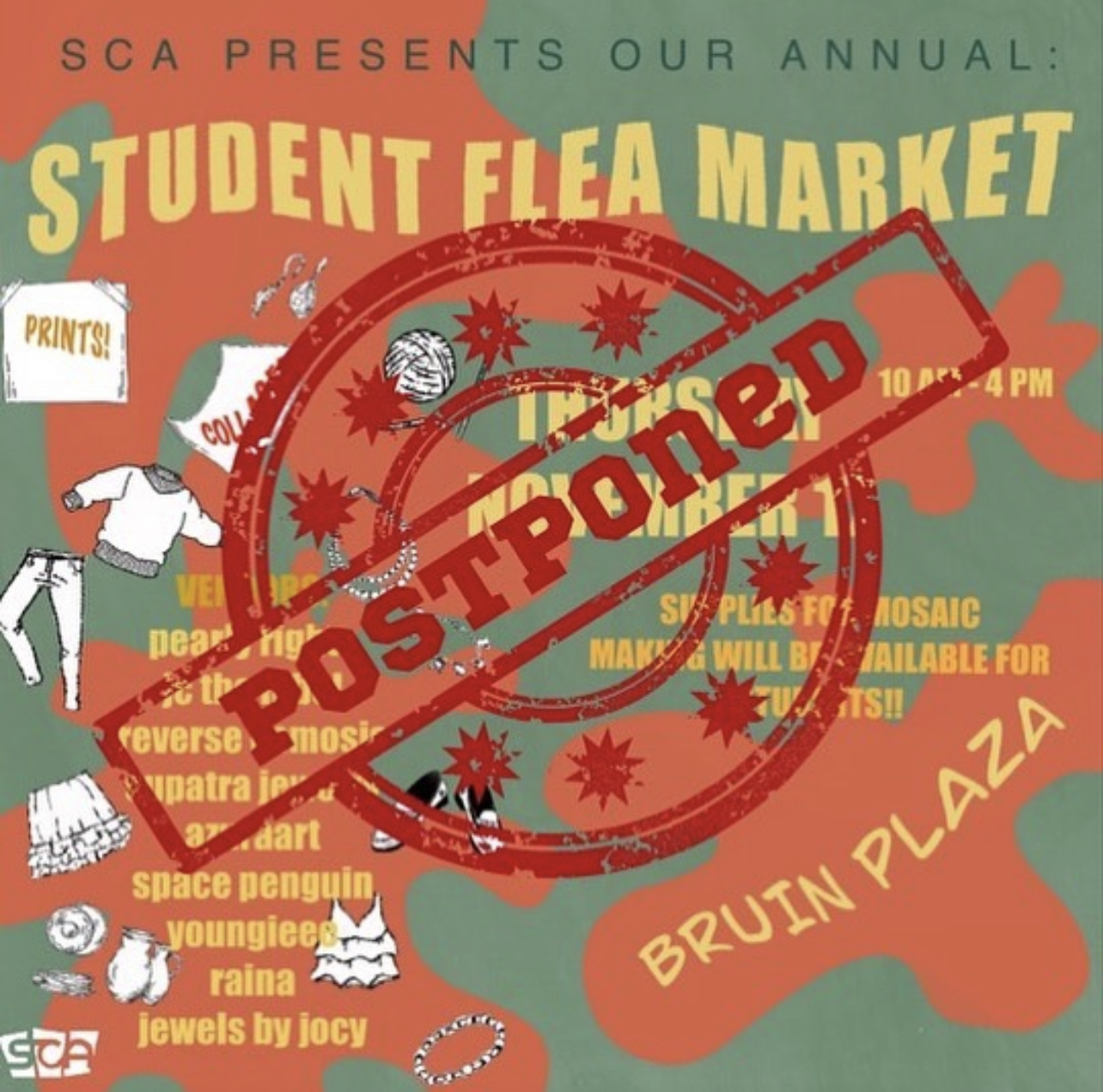 Student Flea Market POSTPONED